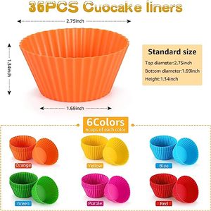 Factory Direct <b>Silicone</b> Cupcake <b>Baking</b> Cups Muffin Cupcake Liners Holders <b>Silicone</b> Muffin Cups - Product Image 4