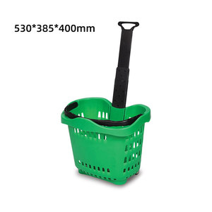 Panier de courses écologique à prix d'usine, paniers à main pour les épiceries, panier de supermarché avec roues - Product Image 3