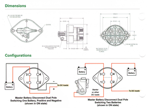 Nuovo in magazzino 48V 500A <span class=keywords><strong>doppio</strong></span> palo singolo lancio della batteria rotante interruttori di disconnessione IP67/IP69K per macchine per l'edilizia mineraria - Product Image 6
