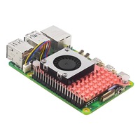 Dissipateur thermique en cuivre pur Raspberry Pi 5 avec ventilateur de refroidissement actif PWM pour la 5ème génération