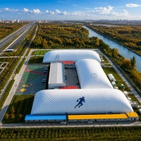 Dôme sportif en PVDF à grande portée pour le tennis, le football, le basketball, la piscine et les sports mixtes