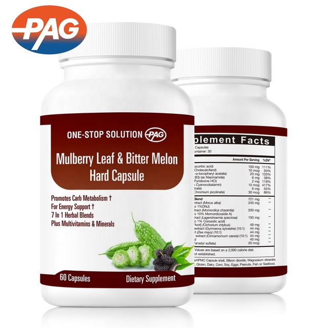 7 in 1 Herbal Capsule Bitter Melon Plus Multivitamins & Minerals Capsule Prebiotic Mulberry Leaf & Bitter Melon Capsules