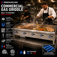 Casserole en acier inoxydable à gaz certifiée ETL XINZHUOLIAN, modèle 84280 BTU XZL-BG-1, pour cuisine de restaurant - 1 brûleur