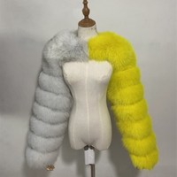 Automne hiver garder au chaud fausse fourrure haussement d'épaules haut pour les femmes grande taille épaisse fausse fourrure Ong manches haut court