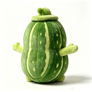 Peluche de guisante verde personalizado, peluche de verdura, peluche de personaje con forma de vaina de guisante, peluche con temática de comida, linda verdura verde de peluche - Product Image 3