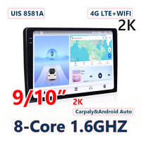 Autoradio Android 12, écran tactile 9/10 pouces, 8 cœurs, haute résolution, 64 Go, QLED 2.5D, 4G, Wi-Fi