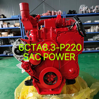 DCEC Dongfeng Cummins 6CTA8.3-P220 Moteur diesel de haute qualité d'origine neuf 163KW 1500RPM Pompe à eau Ventilateur Radiateur Système de refroidissement par eau