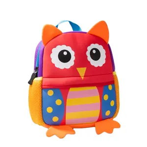 Mochila con dibujos de animales para niños, morral escolar con dibujos de pájaros