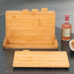 Set papan potong bambu, blok potong kayu ramah lingkungan untuk klasifikasi makanan dapat dilipat untuk pernikahan - Product Image 1