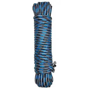 Braided Polypropylene Boat Rope with Snap Hook 3/8 x 50'-High Strength PP Rope for Boats