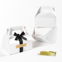 Caja de embalaje de tarta de queso blanca, papel de embalaje de comida para hornear a mano, precio bajo