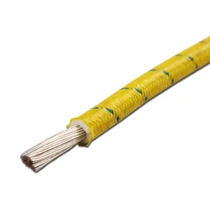 High Voltage Fiberglass braid silicone rubber insulation heating resistant electrical wire