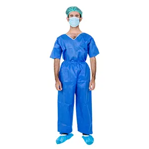 磨砂套装一次性短信外科睡衣蓝色短信无纺布医生磨砂套装医院用磨砂套装