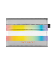 Bigender (Männlich Ausgerichtet) Regenbogen Schlanker Doppelseitig Bedruckter Kartenhalter Tragbarer Kreditkartenhalter PU-Leder für Männer Frauen