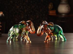 คริสตัลอื่นๆสำหรับตกแต่งบ้านรูปปั้นช้างทำจากแก้วศิลปะพื้นบ้านสไตล์ยุโรปหรูหราของขวัญสำหรับธุรกิจฮวงจุ้ย - Product Image 5