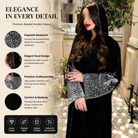 Abayas élégantes et modestes brodées à la main pour femmes, vêtements et accessoires musulmans traditionnels