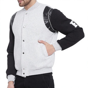 Chaqueta Varsity Personalizada de Algodón y Forro Polar, Teñida, Transpirable, Resistente al Viento, para Hombre, Ropa Urbana de Invierno, Marca Privada OEM - Product Image 4
