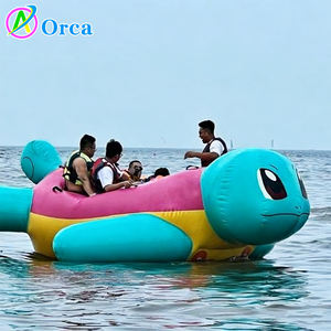 Bateau gonflable remorquable en forme de tortue, amusement aquatique estival, bateau disco pour <span class=keywords><strong>jet</strong></span> <span class=keywords><strong>ski</strong></span> et jeux aquatiques en plein air - Product Image 5