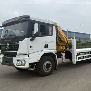 Camión <span class=keywords><strong>de</strong></span> Transporte <span class=keywords><strong>de</strong></span> Plataforma Plana SHACMAN con Grúa, Transportador <span class=keywords><strong>de</strong></span> Plataforma Plana para Transporte <span class=keywords><strong>de</strong></span> Equipos <span class=keywords><strong>de</strong></span> Excavación - Product Image 3