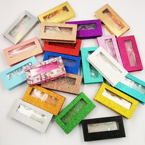Customize Rectangular Magnetic Eyelashes Box 1 Pair False Eyelashes Boxes logo print lash Box