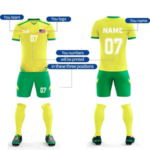 Maillot de football personnalisé 2023-2024 Ensembles de maillots de football secs pour adultes et enfants 100% polyester Sublimation pour femmes Vêtements de football d'équipe - Product Image 3