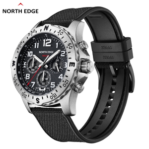Reloj Deportivo North Edge Mach2 de Acero Inoxidable, Cronógrafo Electrónico de Tres Agujas, Carga Solar, Resistente al Agua, para Hombre - Product Image 2