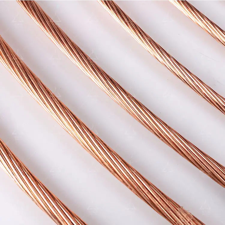 China manufacturer Ground Conductor Wire Bare Copper Clad Steel Ground CCS Electric Stranded Wire