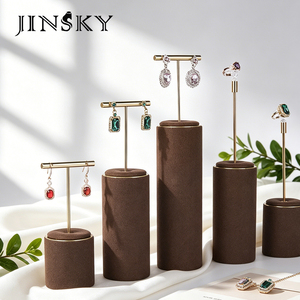 Expositor de Joyería de Microfibra de Lujo, Set de Soportes para Collares, Anillos y Pendientes, Accesorios para Escaparates y Mostradores - Product Image 4