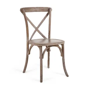 Solid Wood Antique Classic X Cross Back Chair Wooden Crossback Wedding Chairs