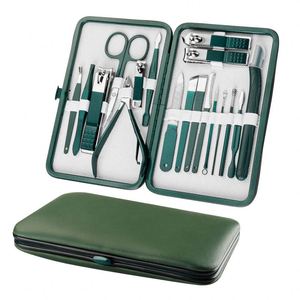 Professional Stainless Steel Nail Clipper Set Green Nail <b>Tools</b> Manicure Pedicure Set 7/10/12/18pcs Travel Grooming Kit Christmas - Product Image 1