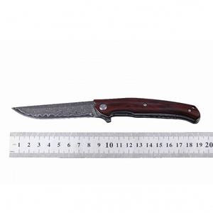 Boutique Damasco <span class=keywords><strong>cuchillo</strong></span> plegable mango de madera personalizado de alta calidad al aire libre Camping táctico EDC <span class=keywords><strong>cuchillo</strong></span> de bolsillo <span class=keywords><strong>cuchillo</strong></span> de combate OEM - Product Image 2