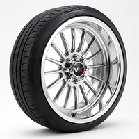 Jantes tout-terrain forgées à profil profond 24x14 26x16 28x16 8x170 8x180 8x165.1 en alliage poli pour camions Chevy Silverado Ford F150