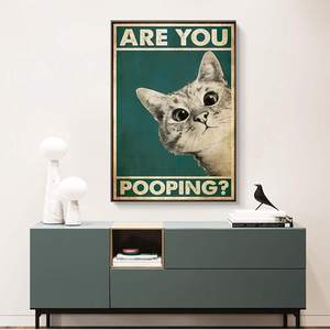 Póster Divertido <span class=keywords><strong>para</strong></span> Baño, Impresión Artística en Lienzo, Pintura Decorativa de Pared, Arte en Lienzo, Dibujos Animados <span class=keywords><strong>para</strong></span> Decoración de Baño - Product Image 6