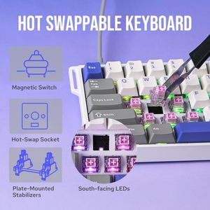 Alibaba Win60 <span class=keywords><strong>EPOMAKER</strong></span> Aula WIN60 HE 60% Clavier magnétique filaire avec actionnement réglable Fréquence d'interrogation 8000 Hz - Product Image 5