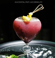 Verre à vin en forme de cœur de 200 ml, populaire, unique, pour les fêtes, les bars, vente en gros, fabricant de gobelets, verres à cocktail en forme de cœur, gobelet
