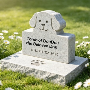 Stèles funéraires personnalisés pour animaux de compagnie, sculptures en granit naturel, inscriptions gravables, plaques commémoratives, statues d'animaux bien-aimés, décorations de <span class=keywords><strong>cimetière</strong></span> - Product Image 3