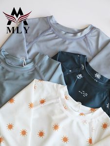 Ensemble de shorts à manches longues MLY avec impression de conception personnalisée, ensemble de maillots de bain pour enfants et garçons, bikini pour enfants - Product Image 3