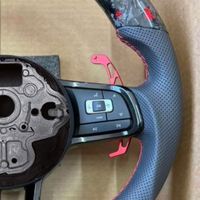 Volante de Fibra de Carbono Forjado para Volkswagen Bora, Santana, Golf Mk7, Golf6, Golf7, Nuevo Polo, Jetta, Caddy, GTI, Accesorios para Auto