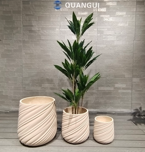 Macetas de Fibra de Arcilla Ecológicas Beige para Plantas, Venta Directa de Fábrica, con Orificio de Drenaje para Uso en Jardín, Tamaños Personalizables - Product Image 4