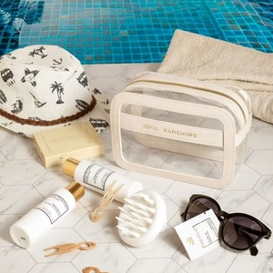 PU PVC Wholesale Cosmetic <b>Bag</b> Transparent Waterproof Makeup <b>Bags</b> Custom Storage <b>Wash</b> <b>Bag</b> With Zipper for Travel <b>Women</b> Ladies - Product Image 1