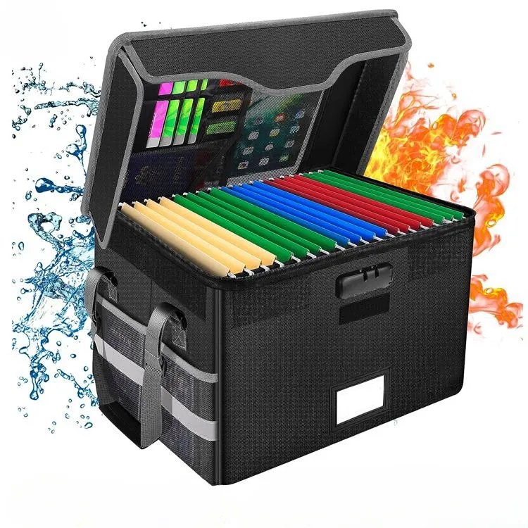 Fire and waterproof document storage box office document and information storage box