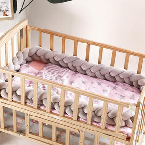 <span class=keywords><strong>Nido</strong></span> de Bebé de Terciopelo de Algodón Suave 100% Poliéster Trenzado a Mano, Almohada de Nudos para Cuna, Protectores de Cuna - Product Image 1