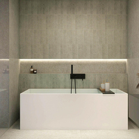 Carrelage Moderne Effet Vieilli 600x1200 Antidérapant Rainuré pour Murs et Sols de Salle de Bain, Idéal pour Salons, Gîtes et Villas