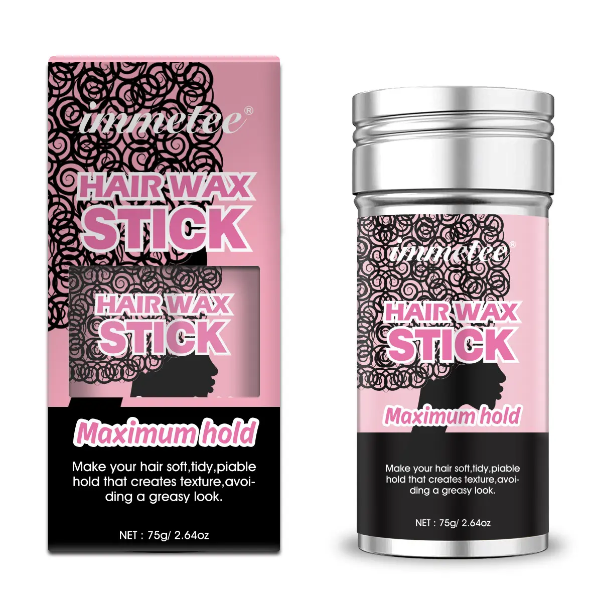 Non-greasy Styling Medium Hold Hair Wax & Pomade Stick for Flyaways & Edge Frizz Hair