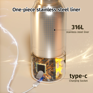Chauffe-<span class=keywords><strong>biberon</strong></span> portable sans fil rechargeable USB (plastique et métal) 100W pour les voyages en extérieur et l'alimentation de bébé - Product Image 5