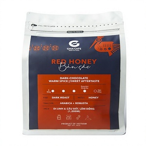 เมล็ดกาแฟโรบัสต้าคั่วกลาง 100% เกรด A+ ได้รับการรับรองมาตรฐาน HACCP เมล็ดกาแฟเต็มเมล็ด สำหรับมืออาชีพ Gaia Caf - Product Image 1