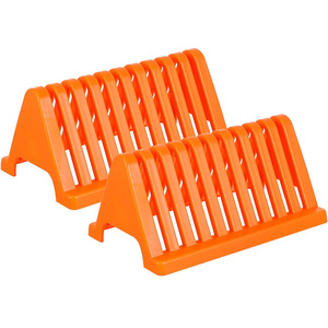 Plastic Microscope <b>Slide</b> Drying Stand <b>Orange</b> Blue Lab Equipment 10 Slot Capacity For Laboratory Use - Product Image 3