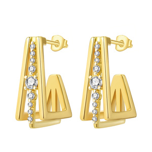 Nuevos pendientes multicapa con patrones retro, pendientes de moda originales y de nicho, una opción de regalo creativa. - Product Image 3