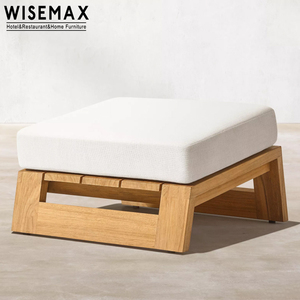 WISEMAX FURNITURE High Quality Outdoor Furniture Teak Wood Sofa <strong>Chair</strong> Garden Set Accent Leisure <strong>Chair</strong> <strong>with</strong> <strong>Footstool</strong> for Patio - Product Image 3