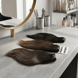 100% vrais faisceaux de cheveux bruts alignés sur des cuticules fournisseur de cheveux humains vierges droits extensions de cheveux humains bruts indiens non transformés - Product Image 1